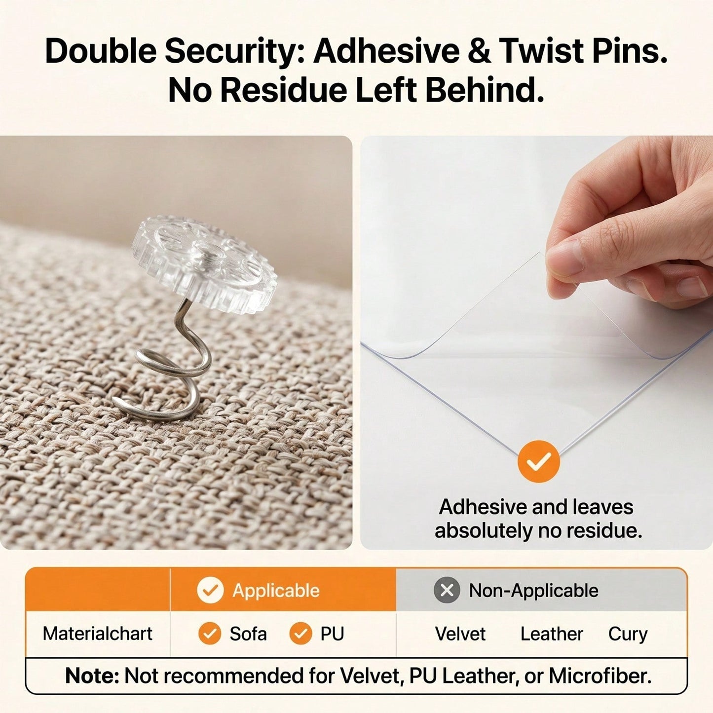 [vendor] Cat Scratch Furniture Protector Set 16 Clear Sheets, Incldes 8
