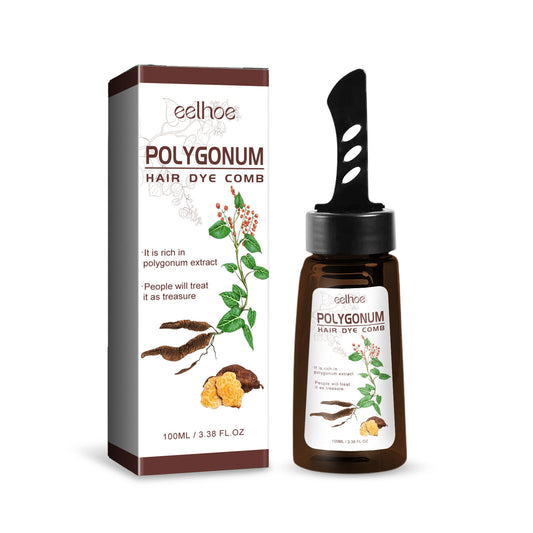 [vendor] Polygonum Hair Dye Comb, Deep Clean Dry Smooth Black