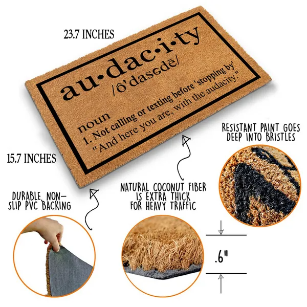 [vendor] Heavy Duty Natural Coir Welcome Doormat For Front Porch Entryway,