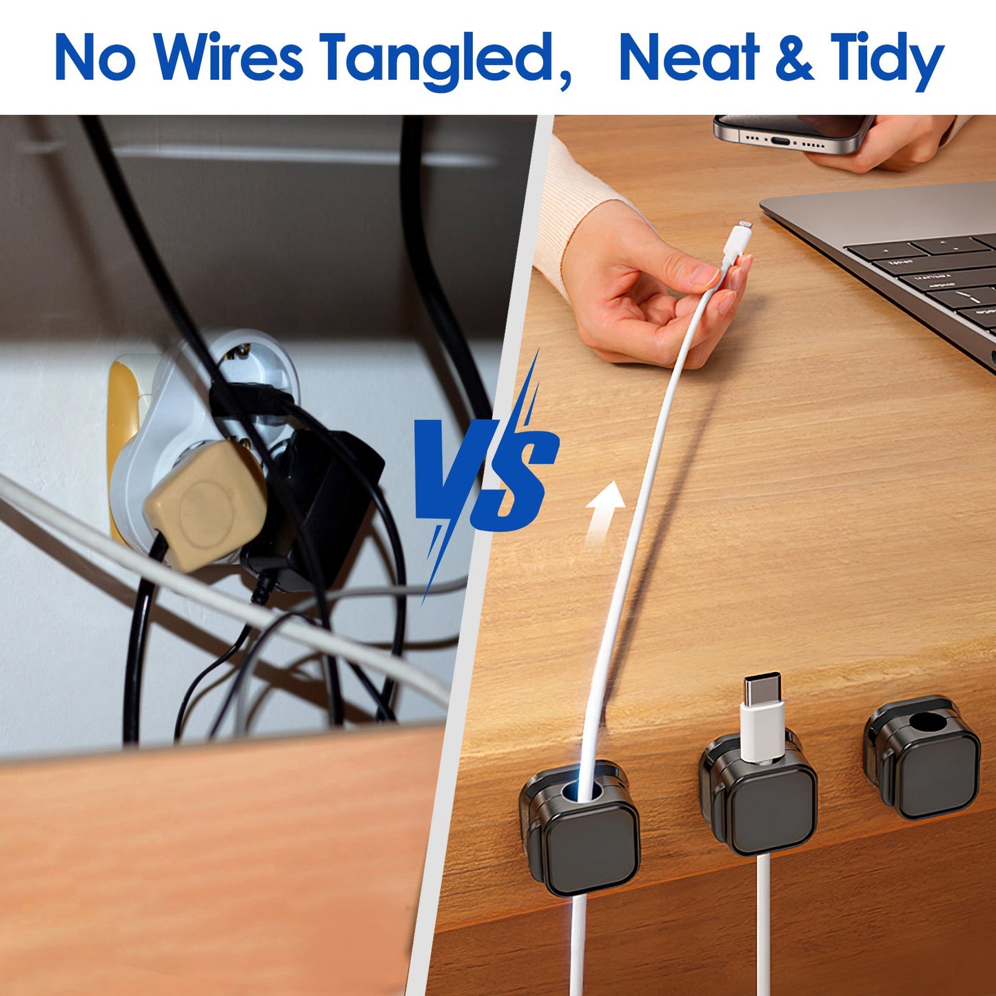 [vendor] 6 Pack Magnetic Cable Clips Magnetic Cord Organizer