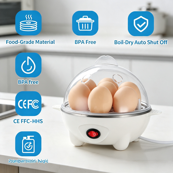 [vendor] Electric Egg Cooker, 7 Egg Capacity Multi Function Egg