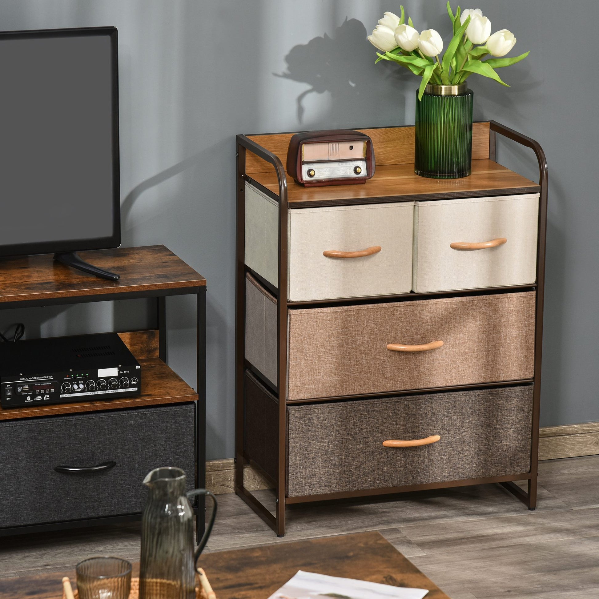 [vendor] 4-Drawer Dresser, 3-Tier Storage Organizer, Tower Unit