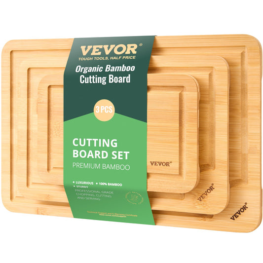 [vendor] Bamboo Cutting Board Premium Versatile Cut Board With