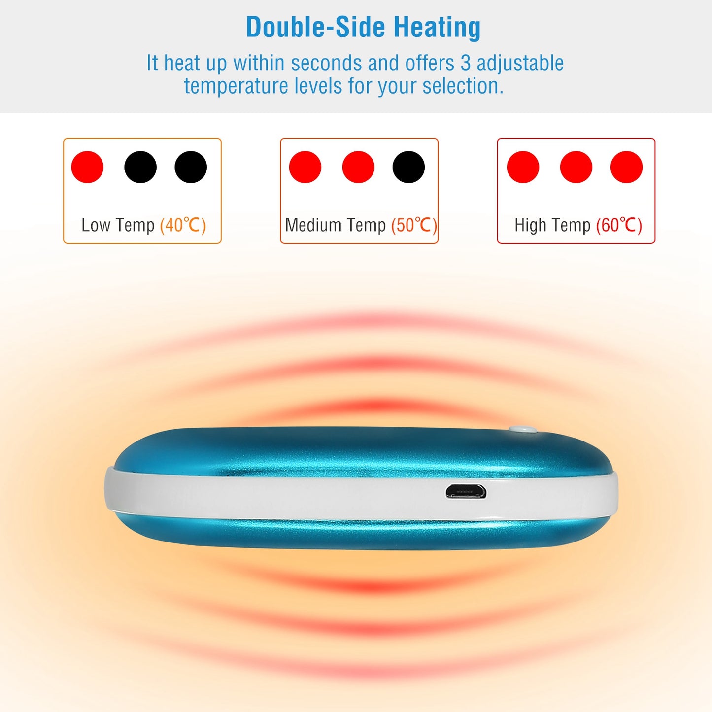 [vendor] 1Pc Portable Hand Warmer 5000mAh Power Bank Rechargeable