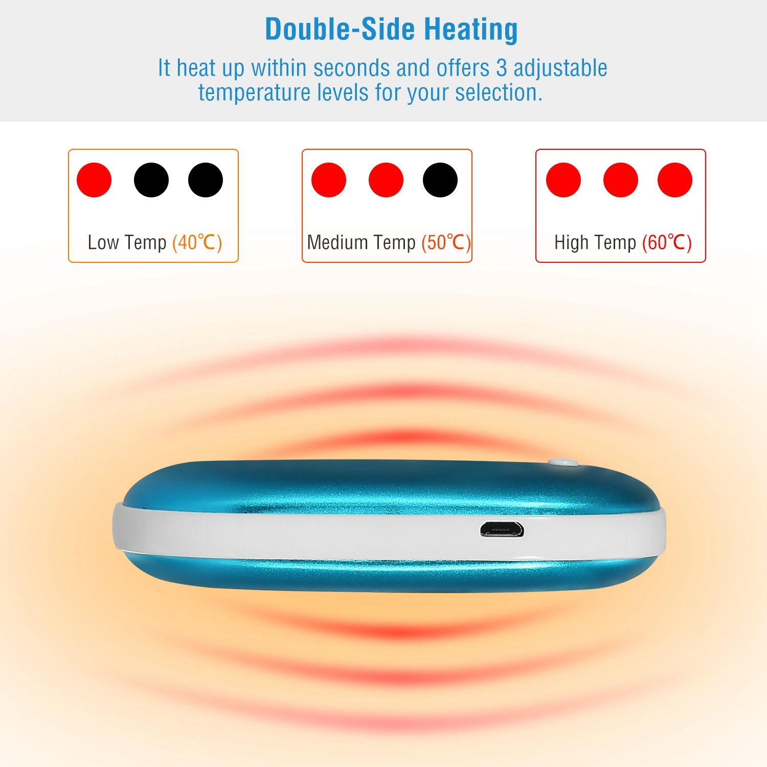 [vendor] 1Pc Portable Hand Warmer 5000mAh Power Bank Rechargeable