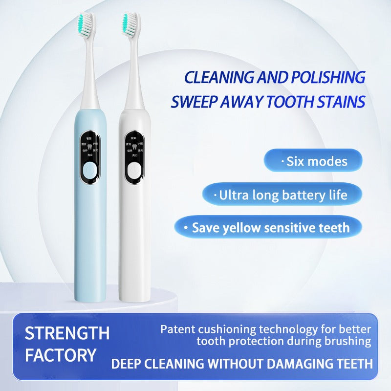 [vendor] White Low Frequency Electric Toothbrush-1pcs