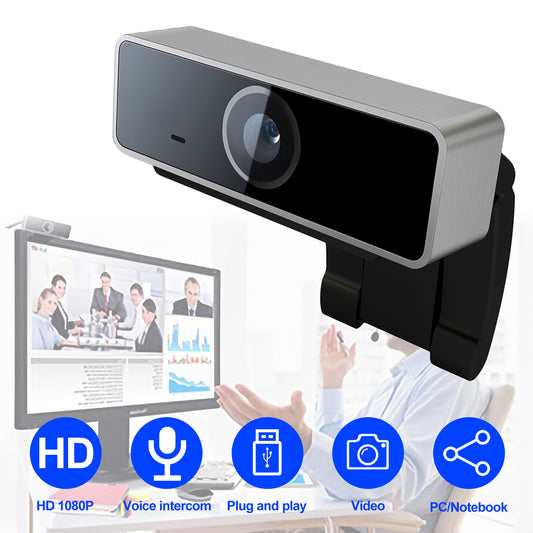 [vendor] 1Pc FHD 1080P Webcam USB PC Computer Webcam Auto Focus