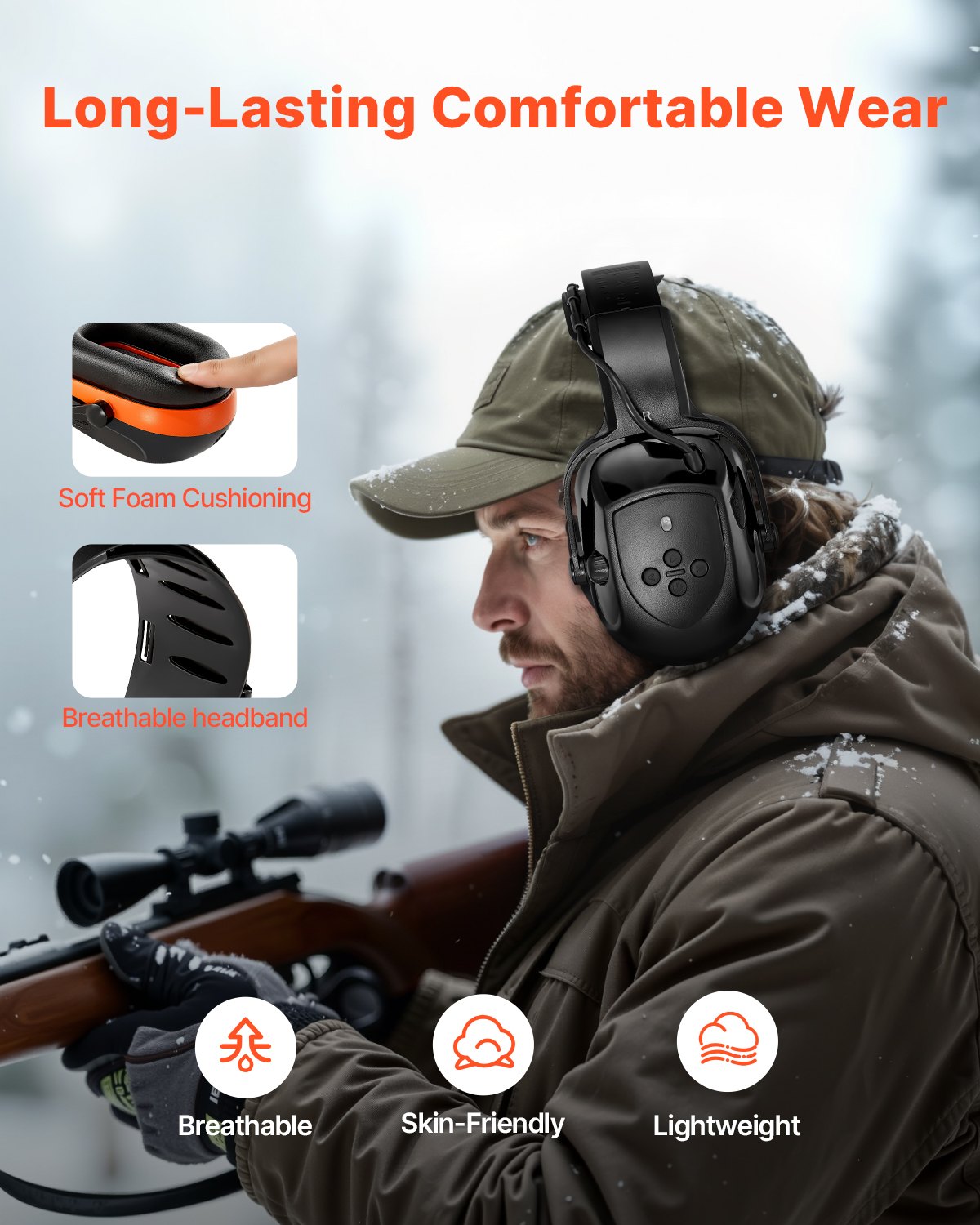 [vendor] Safety Earmuffs Bluetooth Hearing Protection Ear Muffs