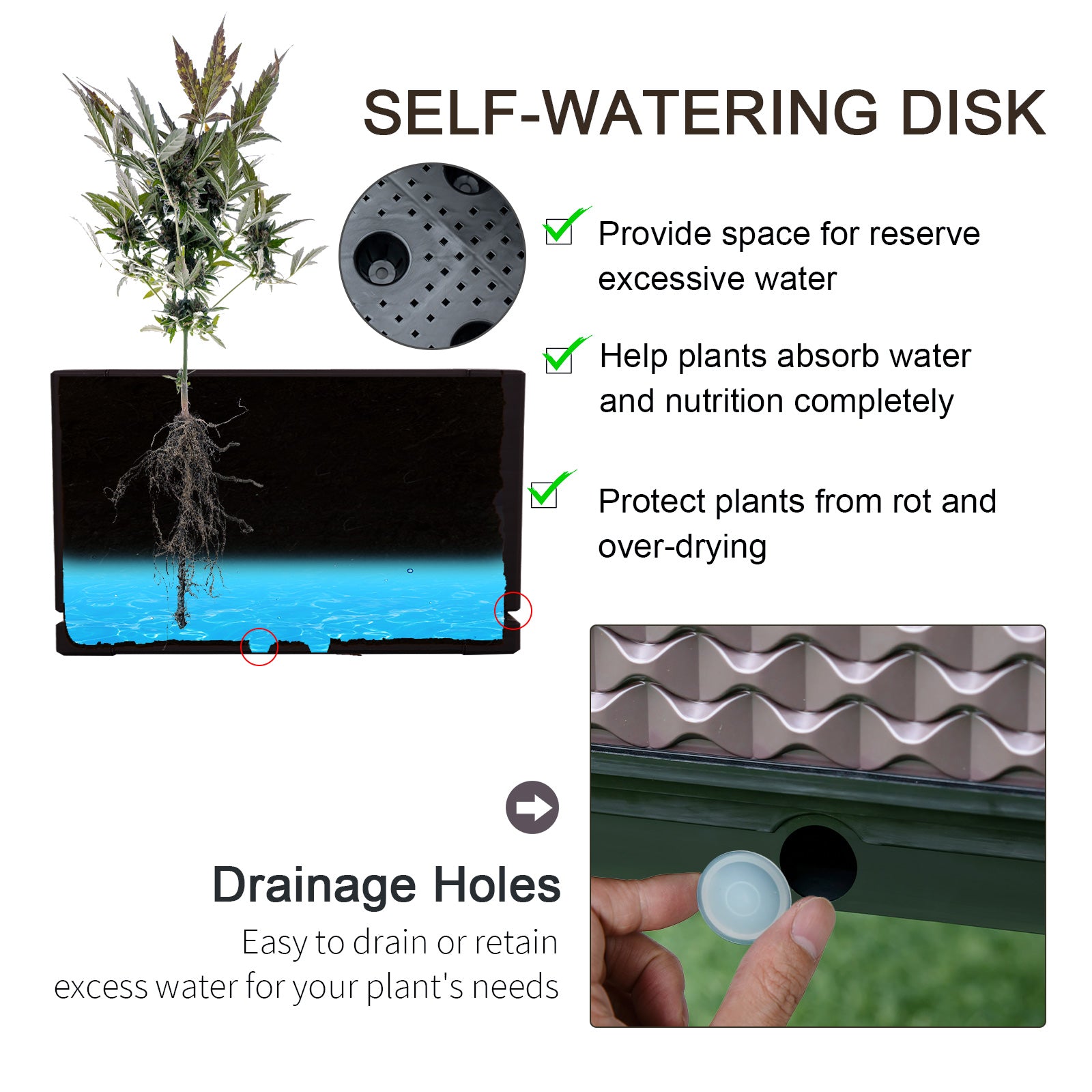 [vendor] Set Of 2 Indoor/Outdoor Planter Boxes | Garden Raised