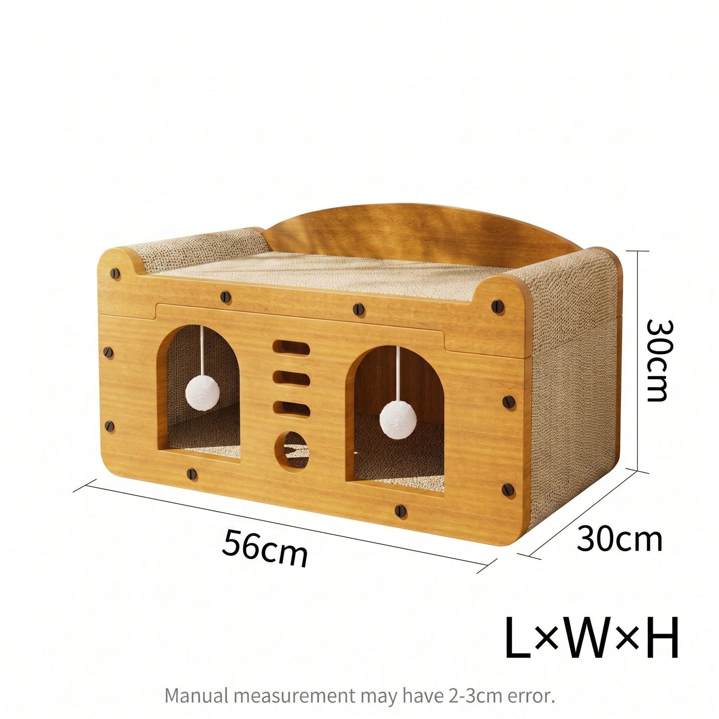 [vendor] Multi-Style Double-Layer Cat Scratcher House, 2-Tier Large Cat