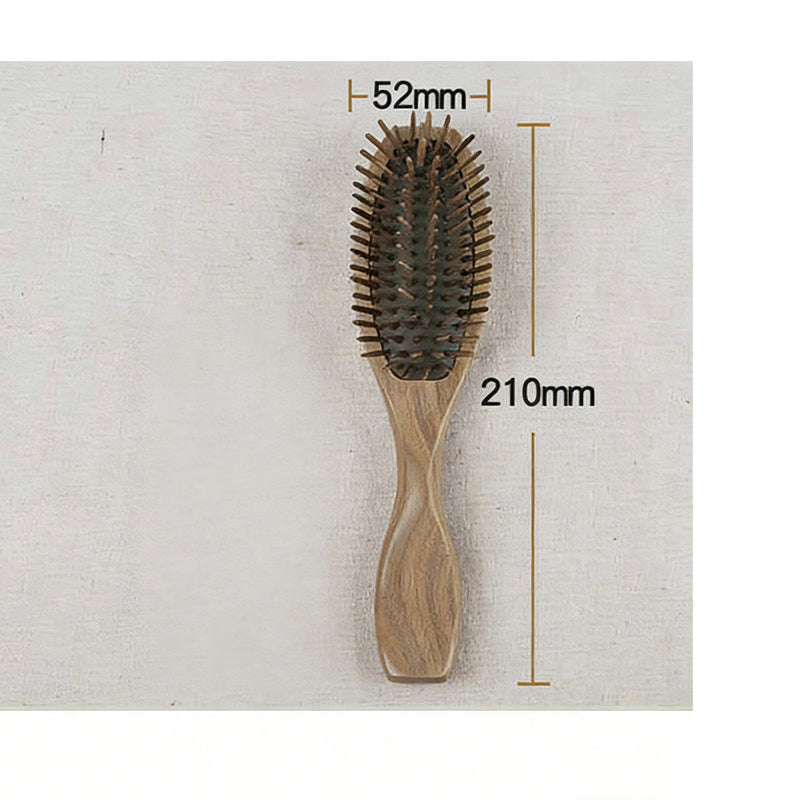 [vendor] Natural Green Sandalwood Massage Comb, Hair Comb, Wooden
