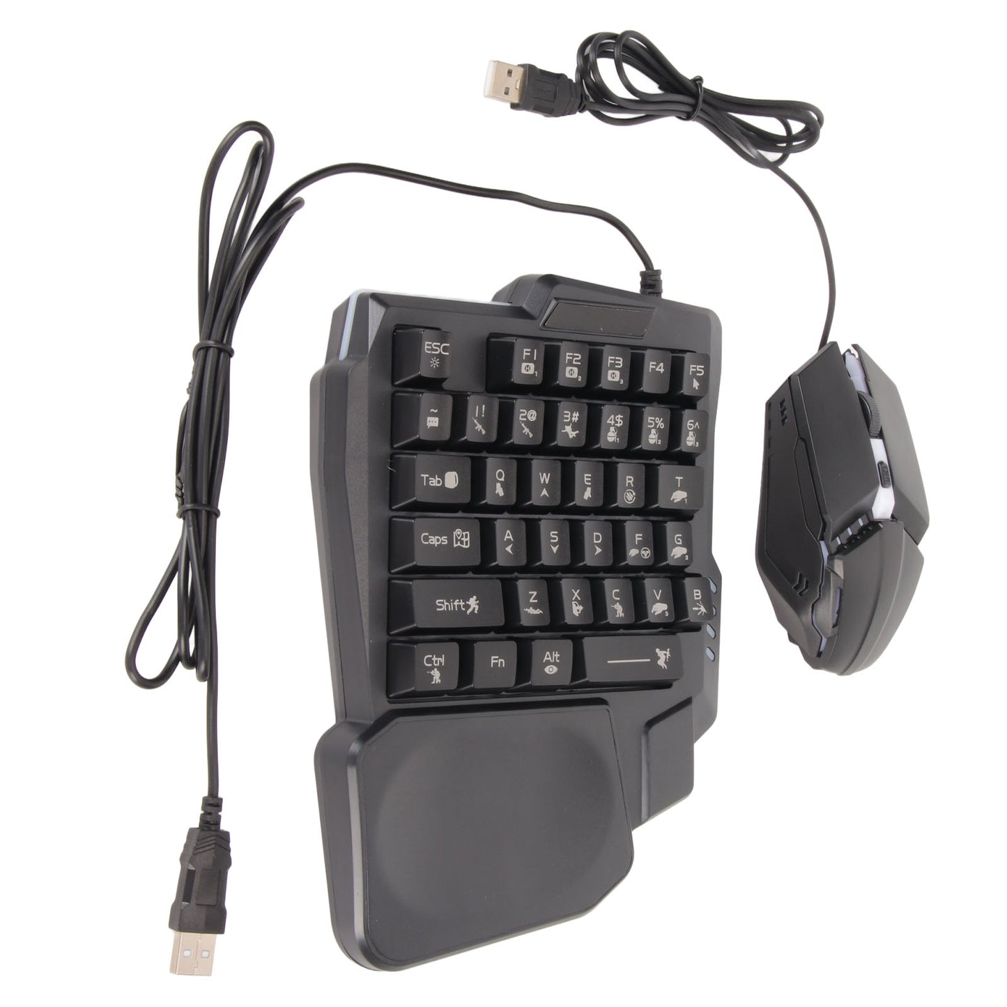 [vendor] Half Hand Gaming Keyboard And Mouse Combo Wired Gaming
