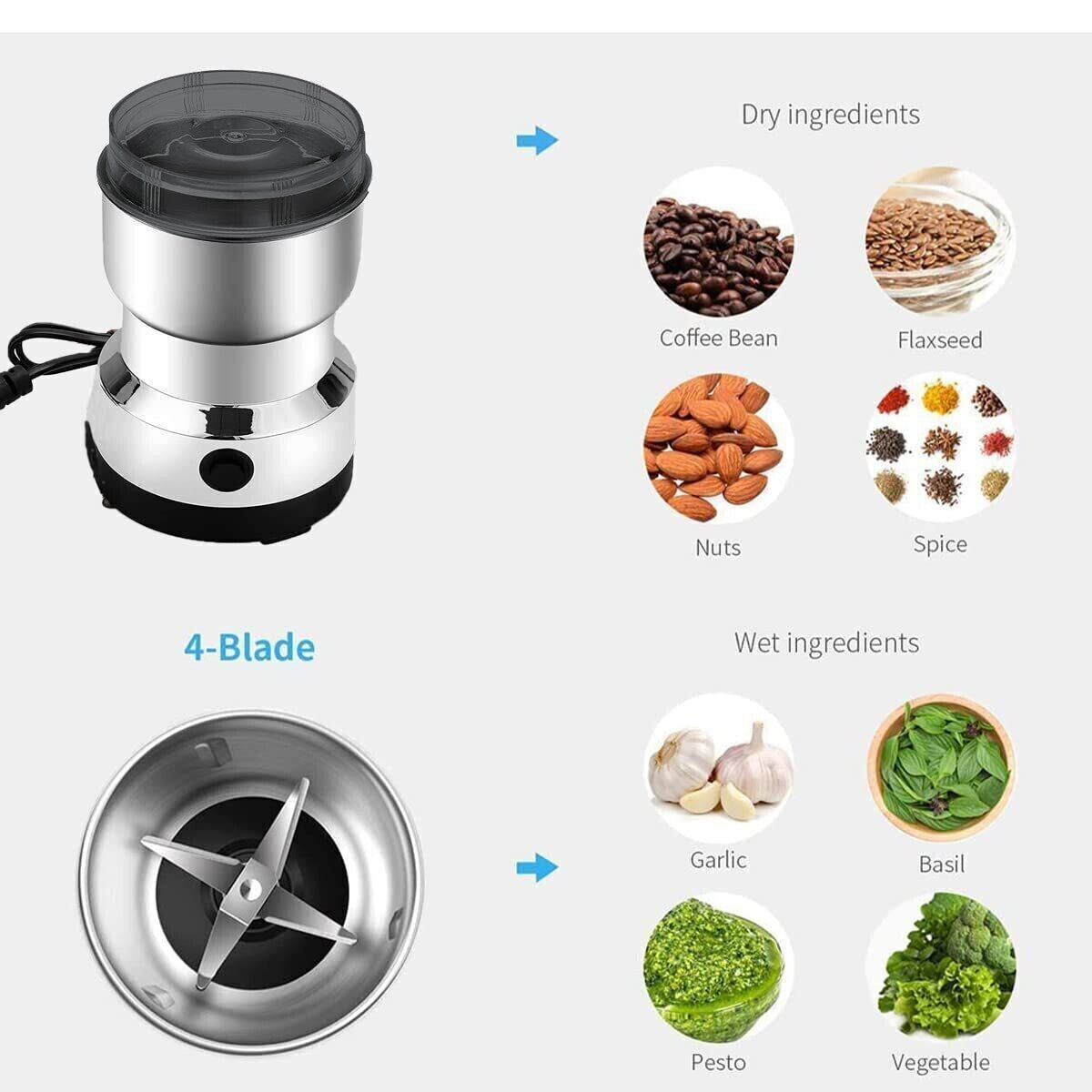 [vendor] Electric Coffee Grinder Grinding Milling Nut Bean Spice