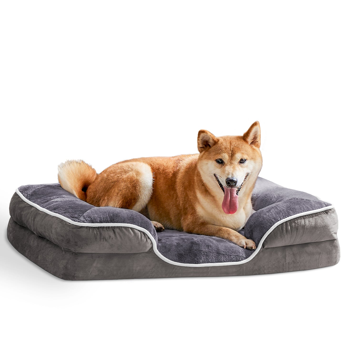 [vendor] Memory Foam Pet Bed For Small Dogs & Cats With Washable Removable Cover Non-Slip Base Waterproof Liner