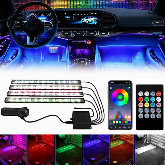 [vendor] Car LED Strip Lights Kit, Auto Interior Ambient RGB LED