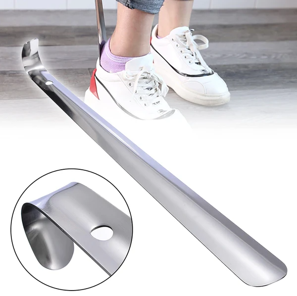 [vendor] 22in Extra Long Handle Shoe Horn Stainless Steel Metal