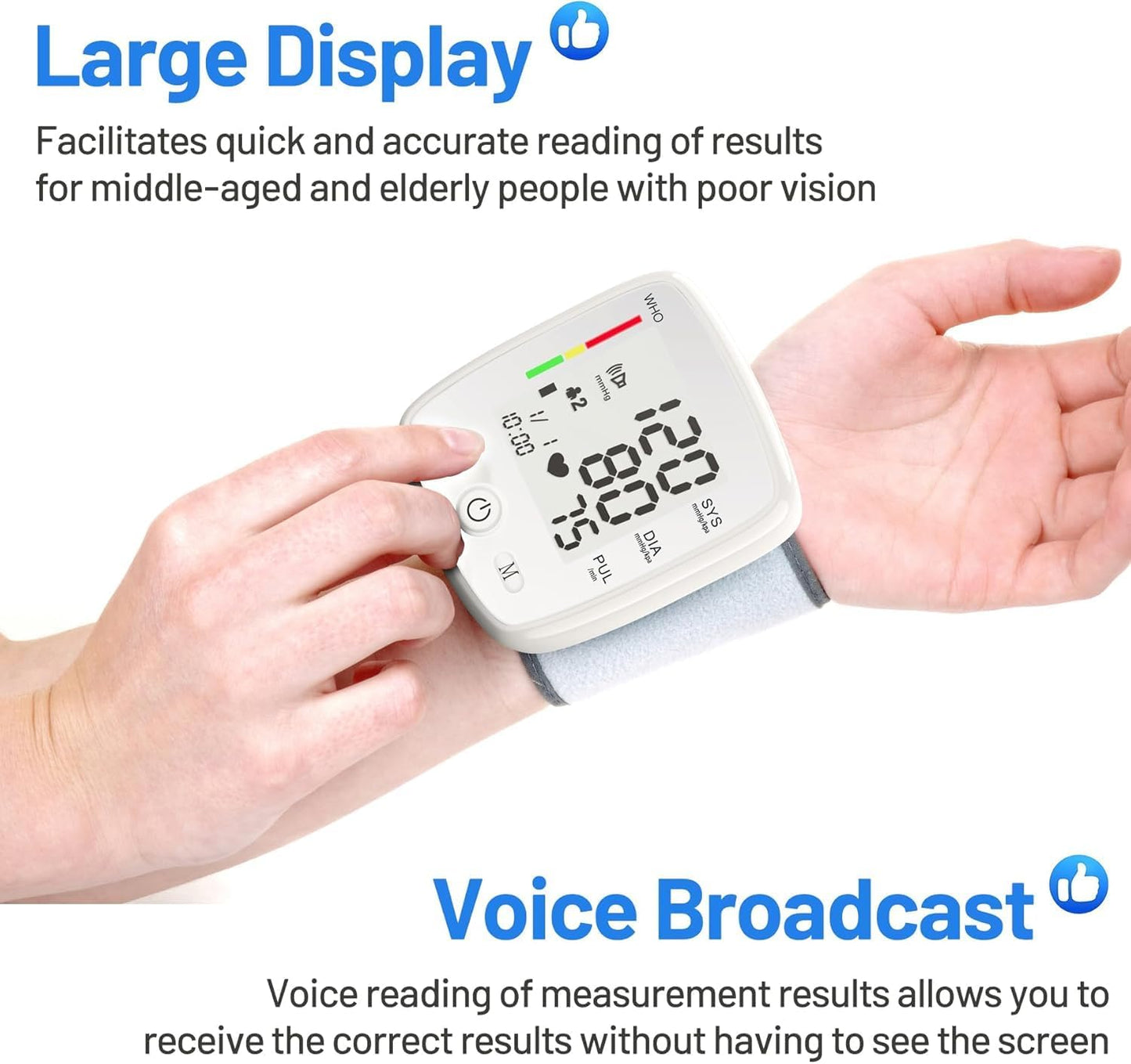 [vendor] Wrist Blood Pressure Monitor Adjustable Automatic Wrist