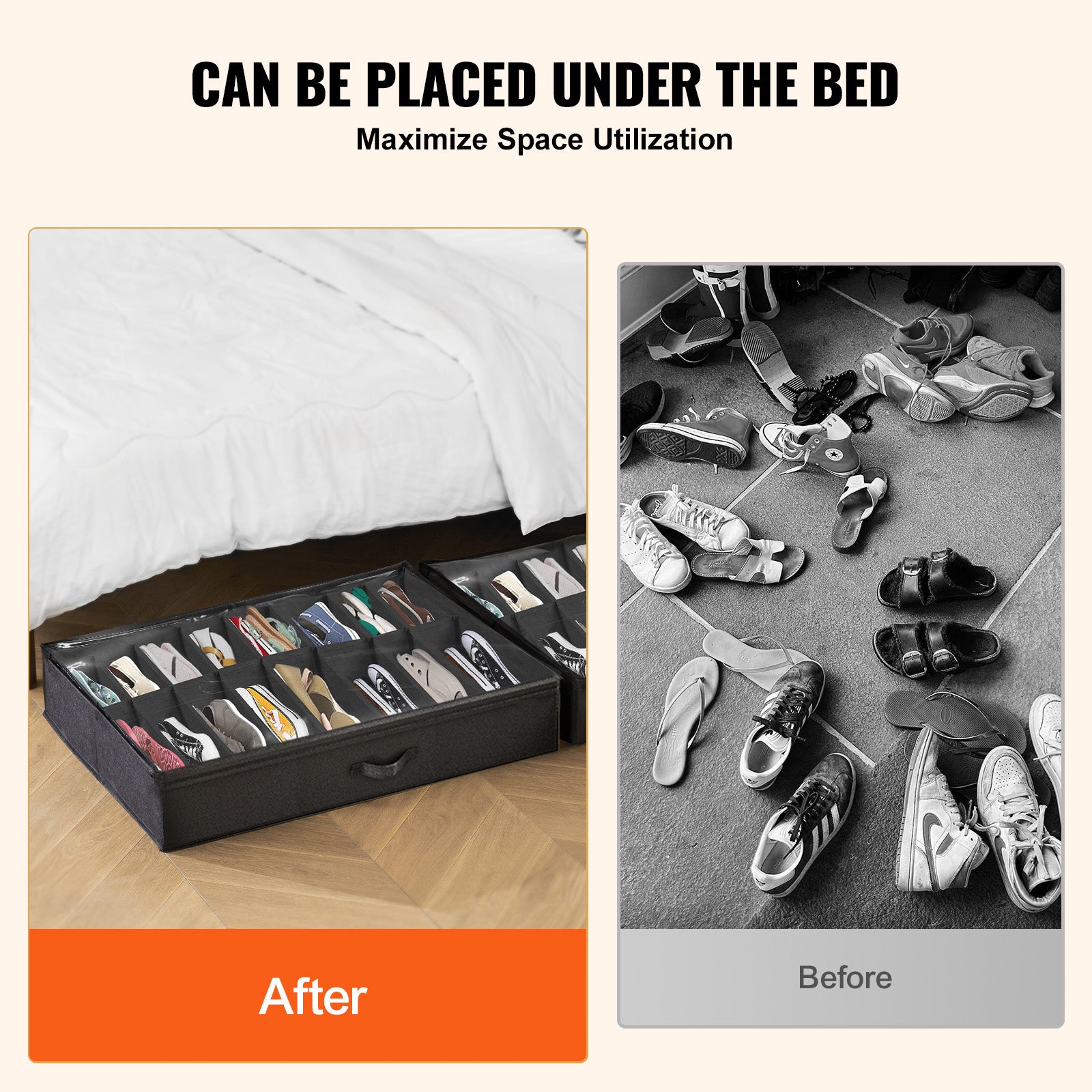 [vendor] Vevor Sturdy Under Bed Shoe Storage Organizer, Set Of 2,