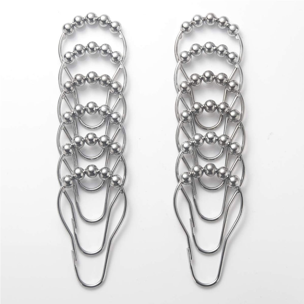 [vendor] Set Of 12 Shower Curtain Hooks Rings,Decorative Rust