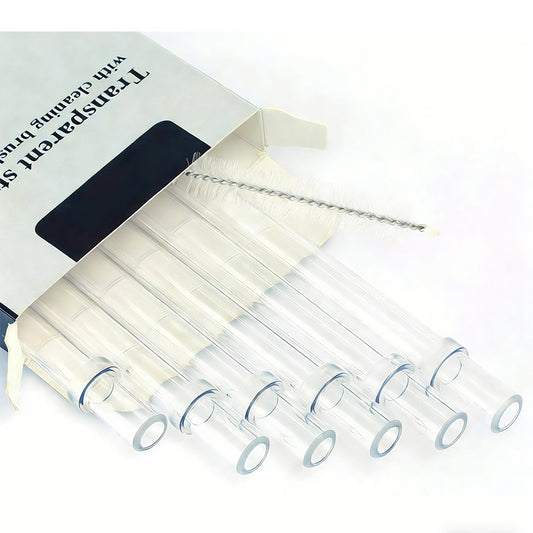 [vendor] Plastic Straws, Reusable Clear Transparent Straight