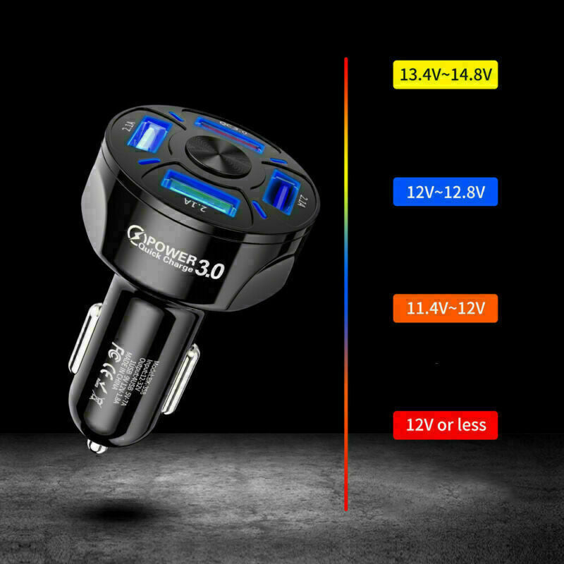 [vendor] In-Car 4Ports USB Car Charge 45W Mini Fast Charging For