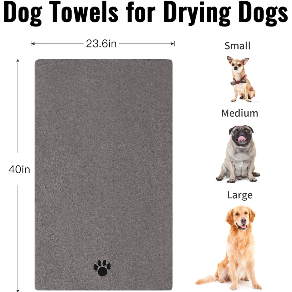 [vendor] 2 Pack Microfiber Dog Towels For Drying Dogs, Super Absorbent And