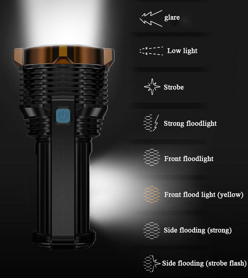 [vendor] LED Flashlight Tactical USB Rechargeable Torch COB Work