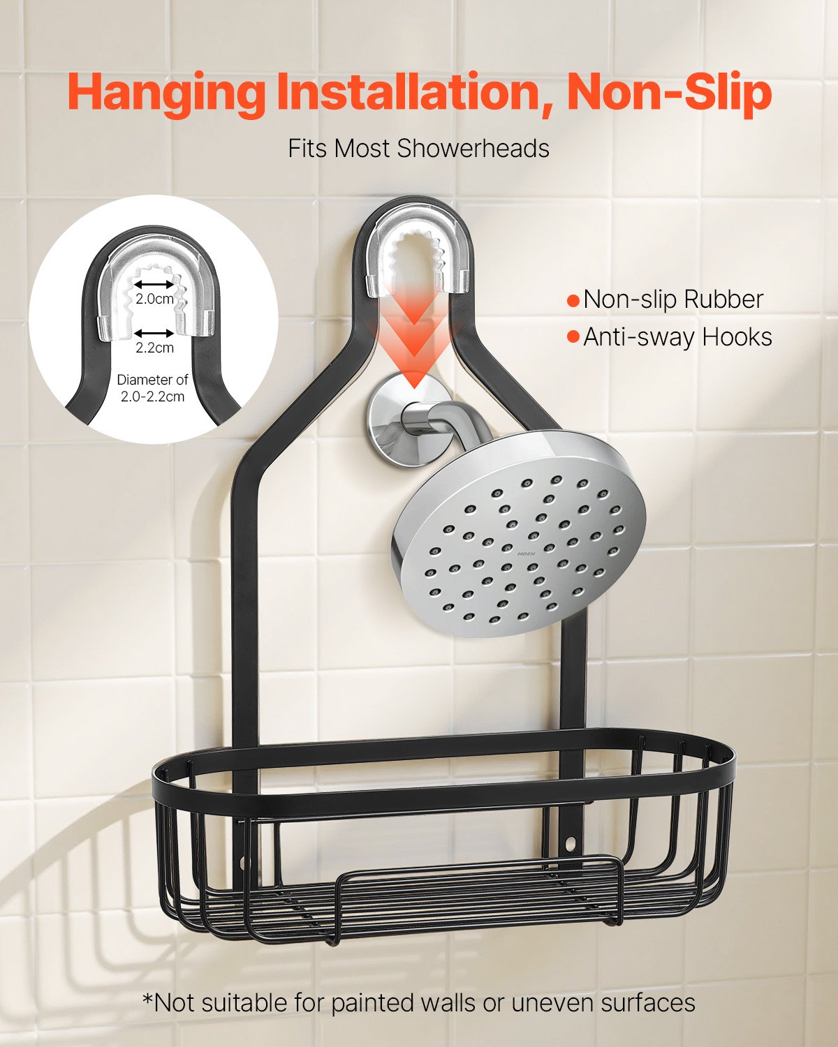 [vendor] Shower Caddy, 3-Tier Hanging Bathroom Shower Storage