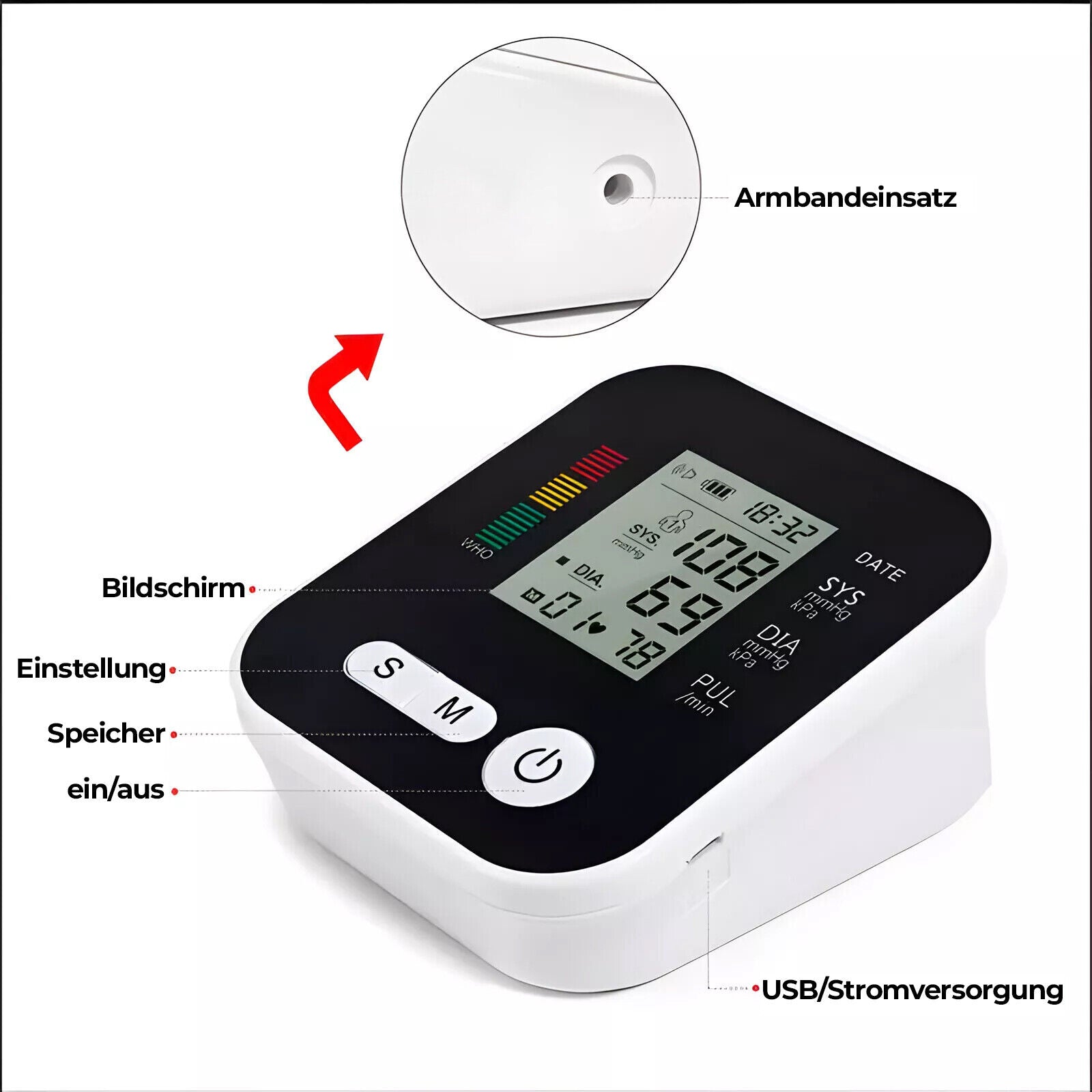 [vendor] Digital Blood Pressure Monitor Upper Arm LCD Blood