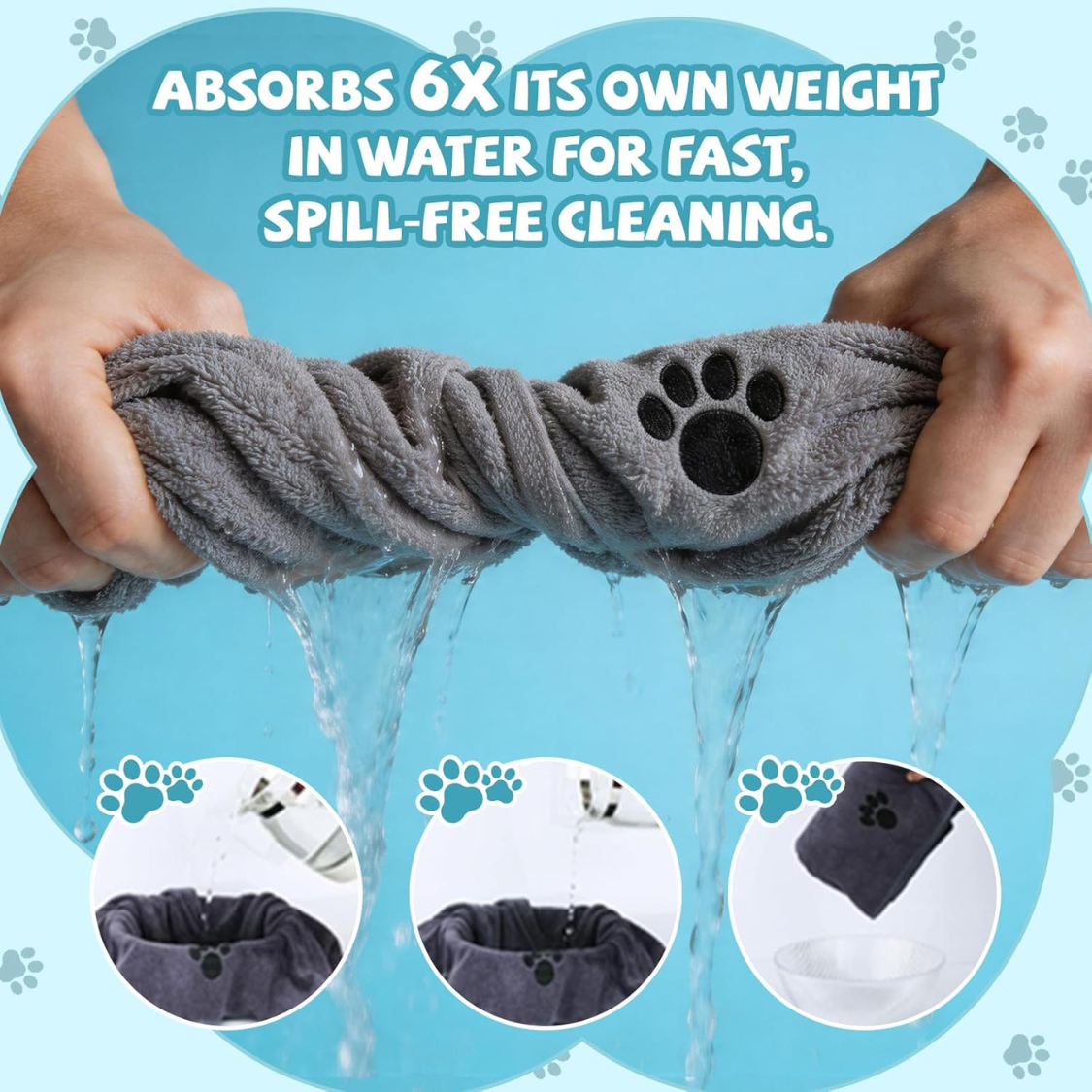 [vendor] 2 Pack Microfiber Dog Towels For Drying Dogs, Super Absorbent And