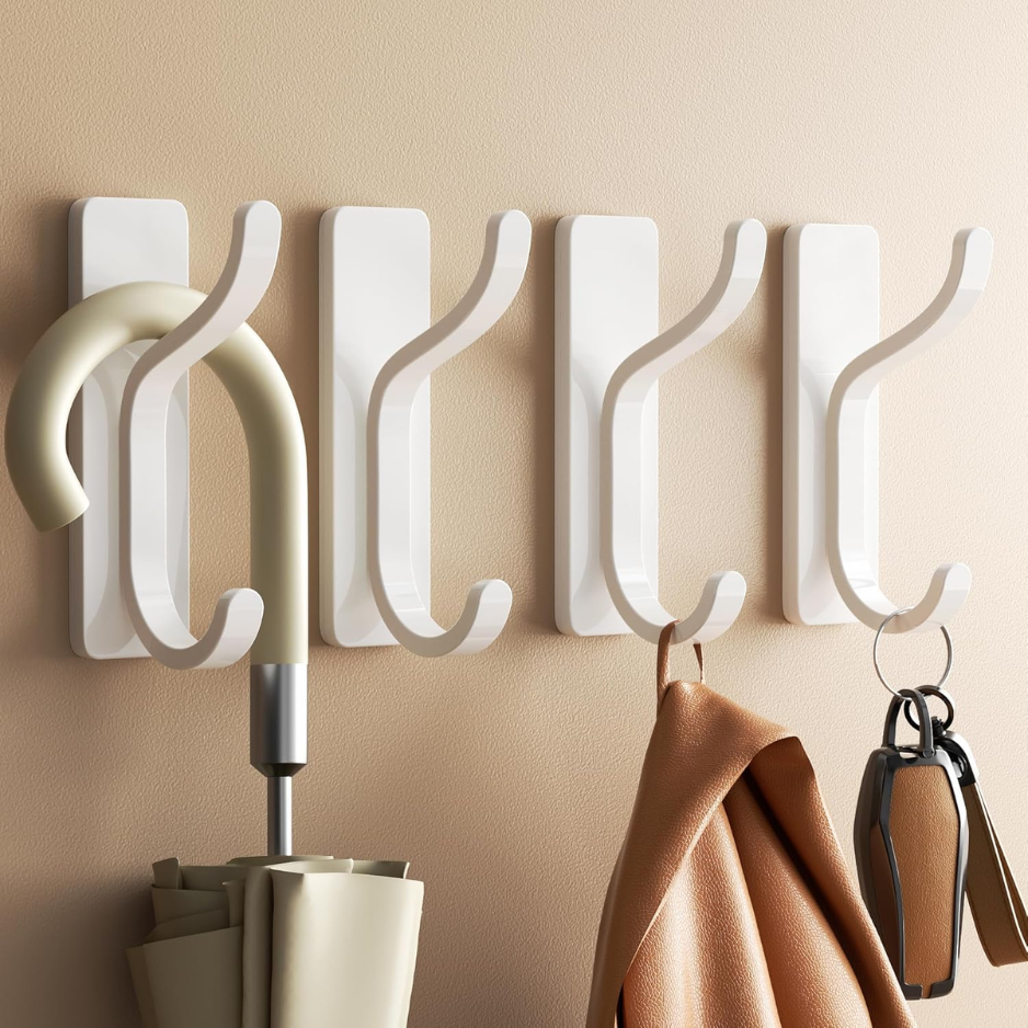 [vendor] Wall Coat Hooks Heavy Duty Stick-On Door Hanger Metal