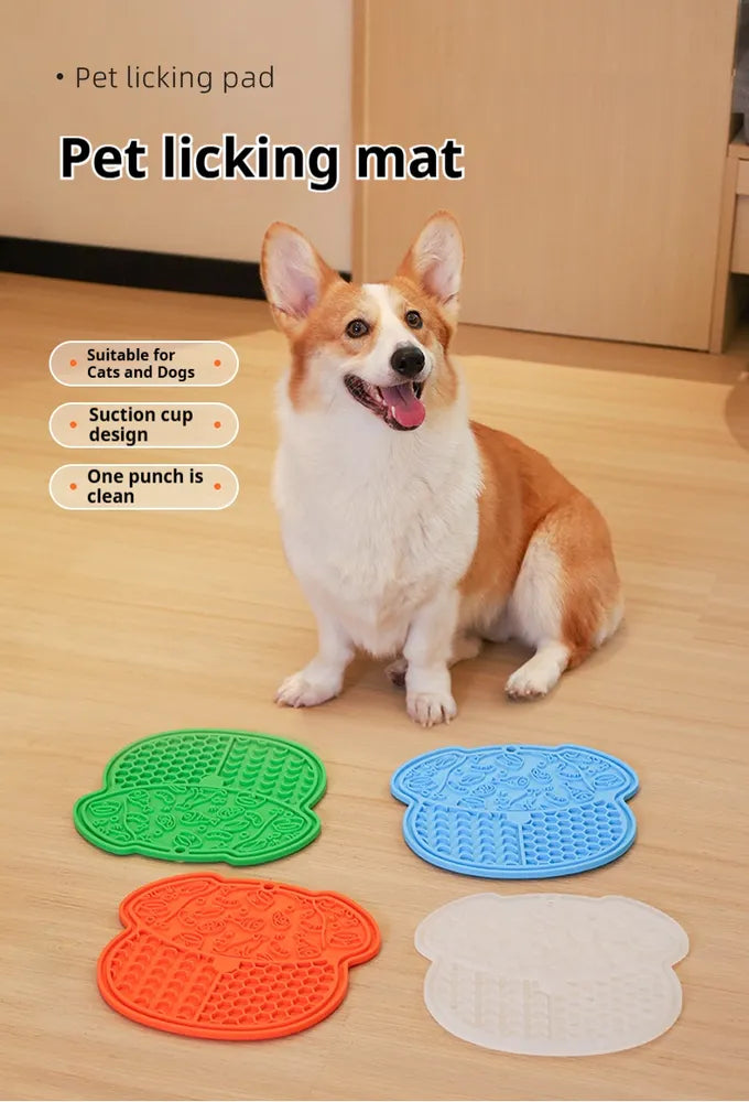 [vendor] Lick Mat For Dogs And Cats Dog Slow Feeder Mat With Strong Suction