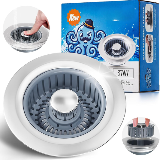[vendor] Sink Drain Strainer Sink Stopper Kitchen Drain, 3 In 1