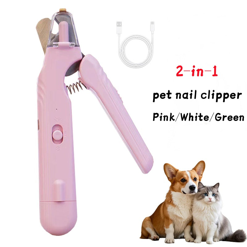 [vendor] 2 In 1 Pet Nail Clippers With Led Light Dog Cat Special Blood Line
