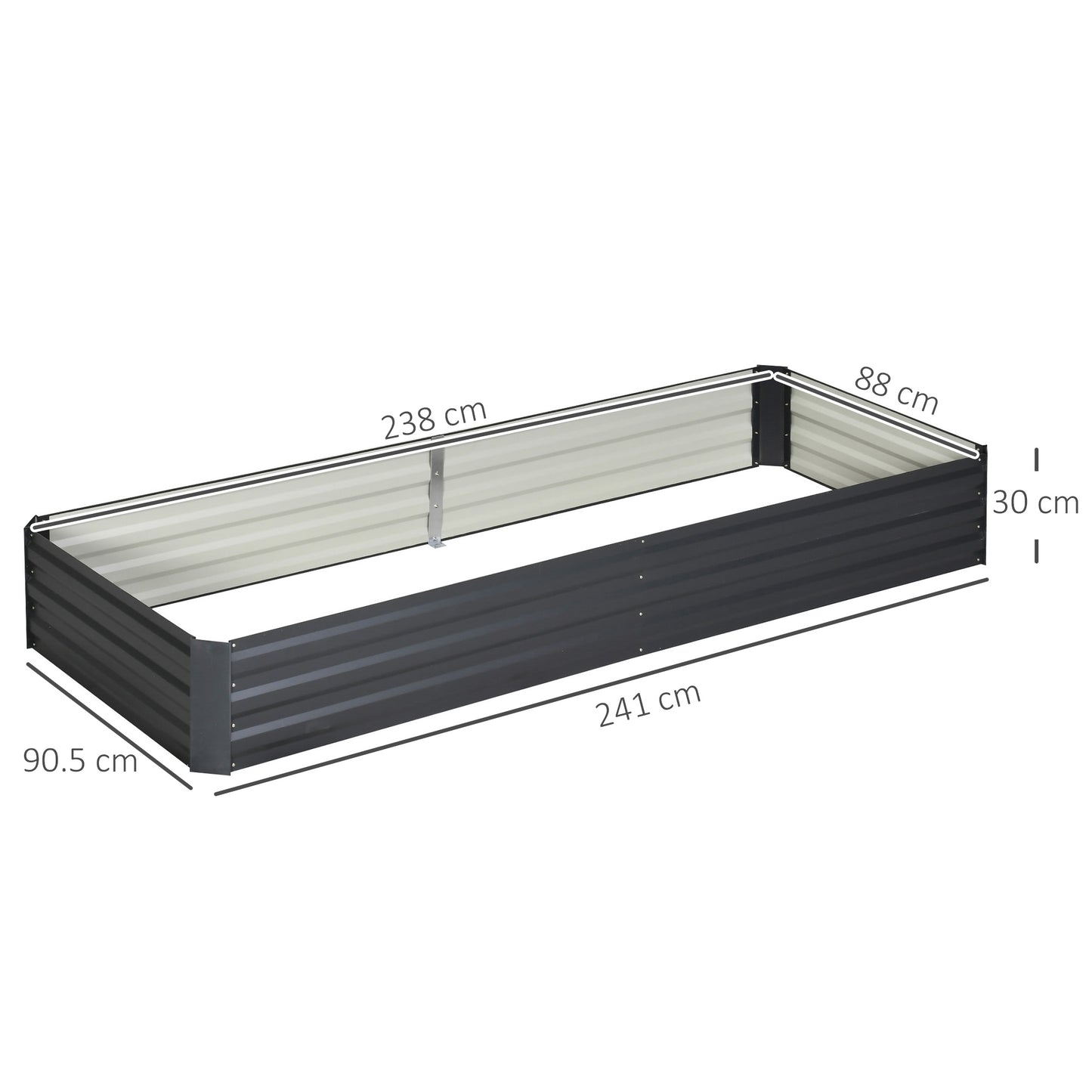 [vendor] Metal Raised Garden Bed Planter Box Outdoor Planters For