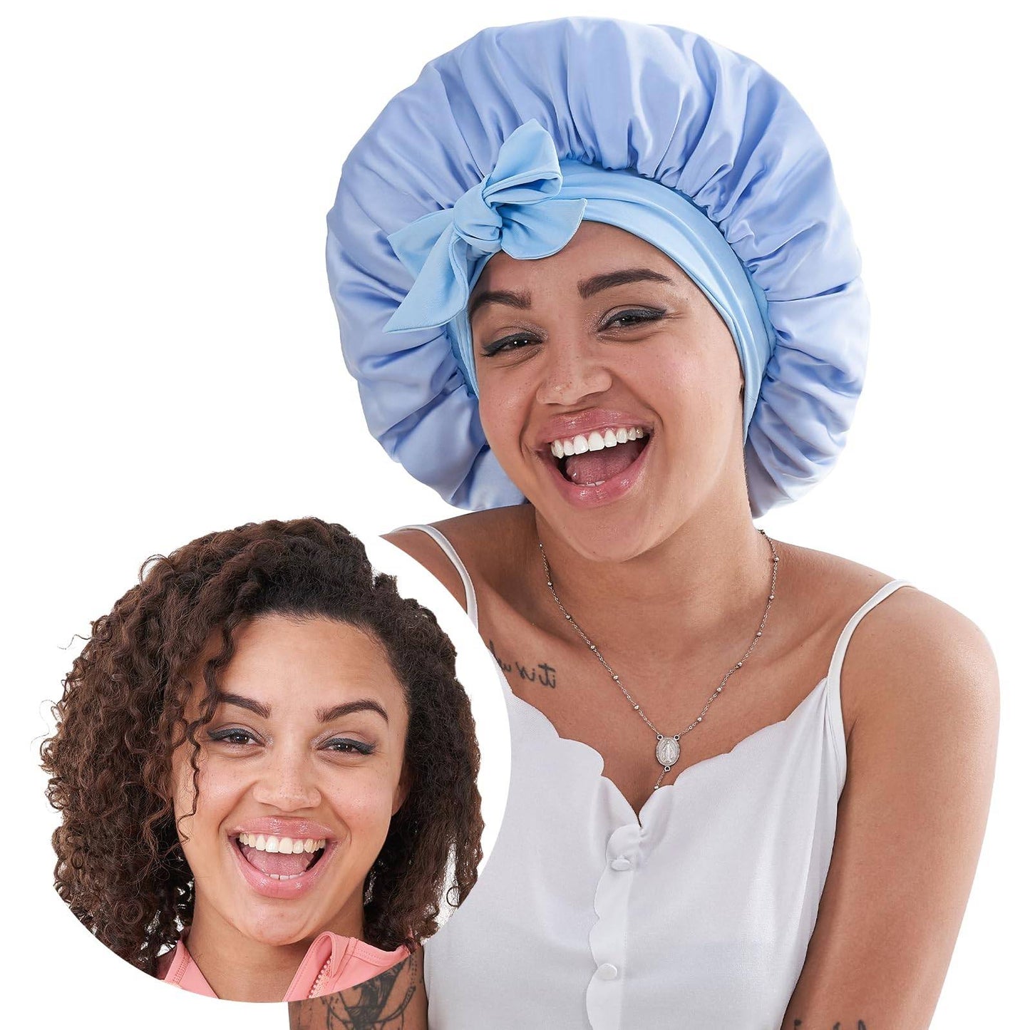 [vendor] Silk Bonnet, Satin Hair Bonnet For Sleeping For Wavy