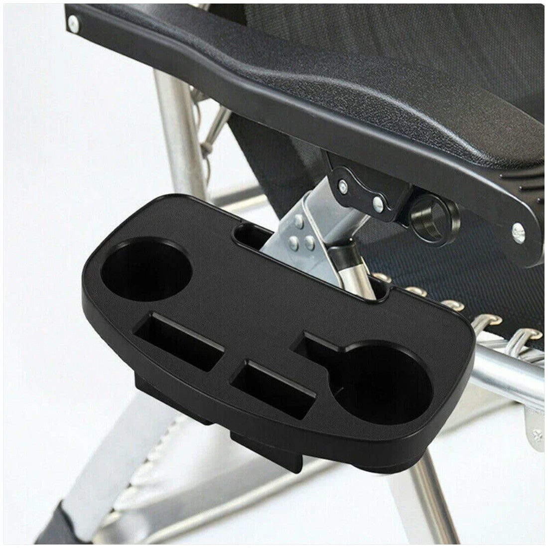 [vendor] 2PCS Clip On Camping Chair Side Table Cup Holder & Phone