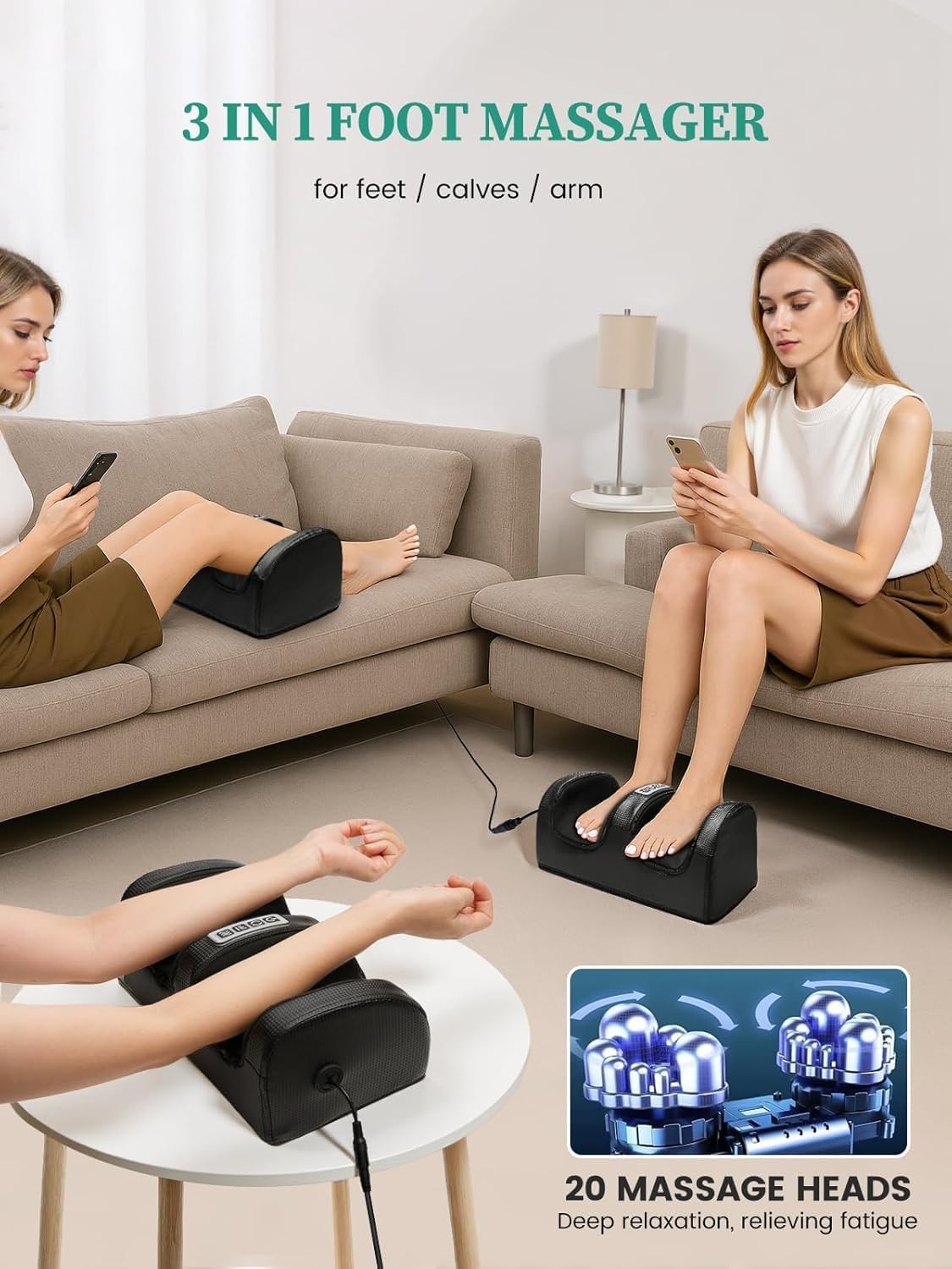 [vendor] Foot Massager Kneading Pain Relief Feet Leg Vibration