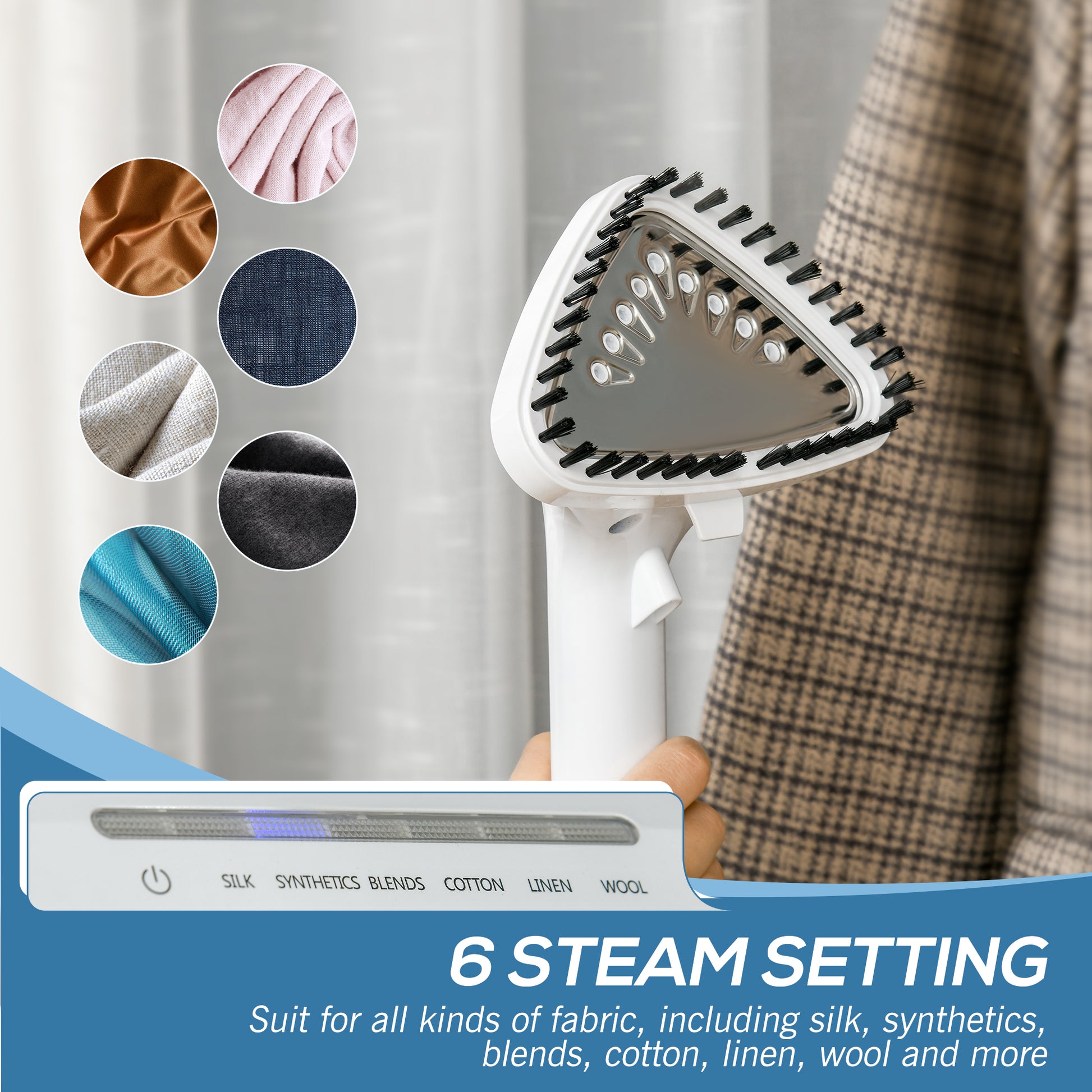 [vendor] Upright Garment Clothes Steamer With 6 Steam Setting,