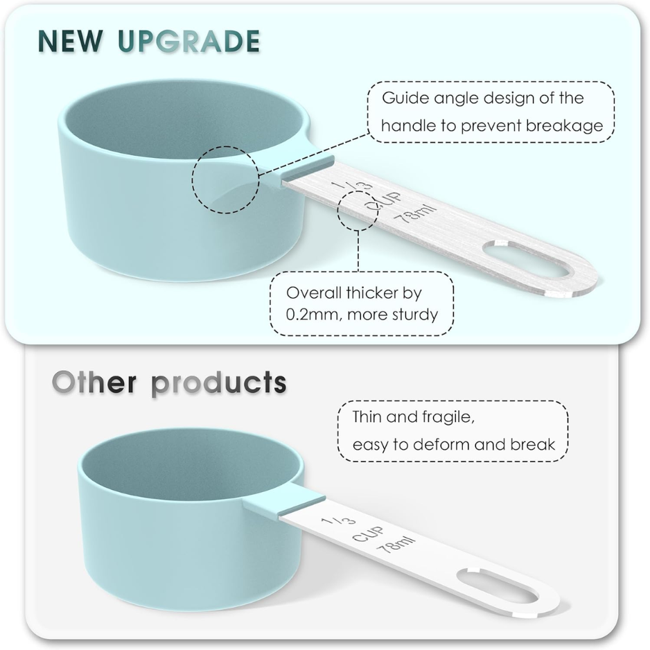 [vendor] Stackable Measuring Cups & Spoons Set - Black Nesting