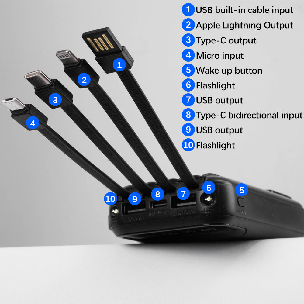[vendor] Power Bank10000mAh Fast Charger Pack USB External