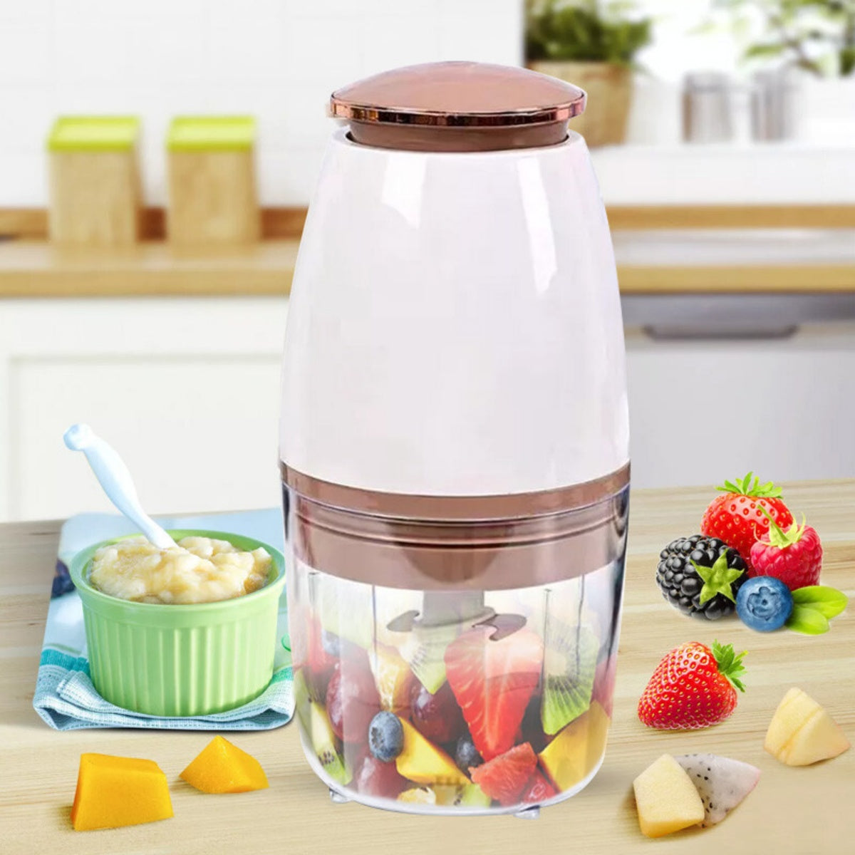 [vendor] 700ML Food Processor Electric Vegetable Chopper Multi