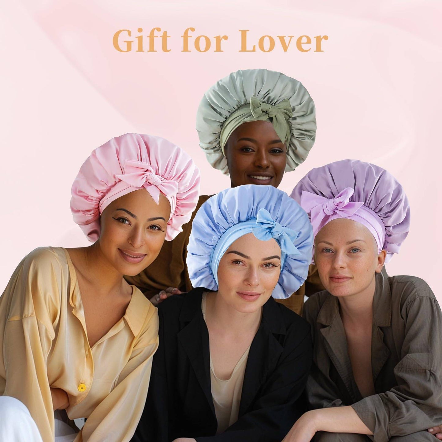[vendor] Silk Bonnet, Satin Hair Bonnet For Sleeping For Wavy