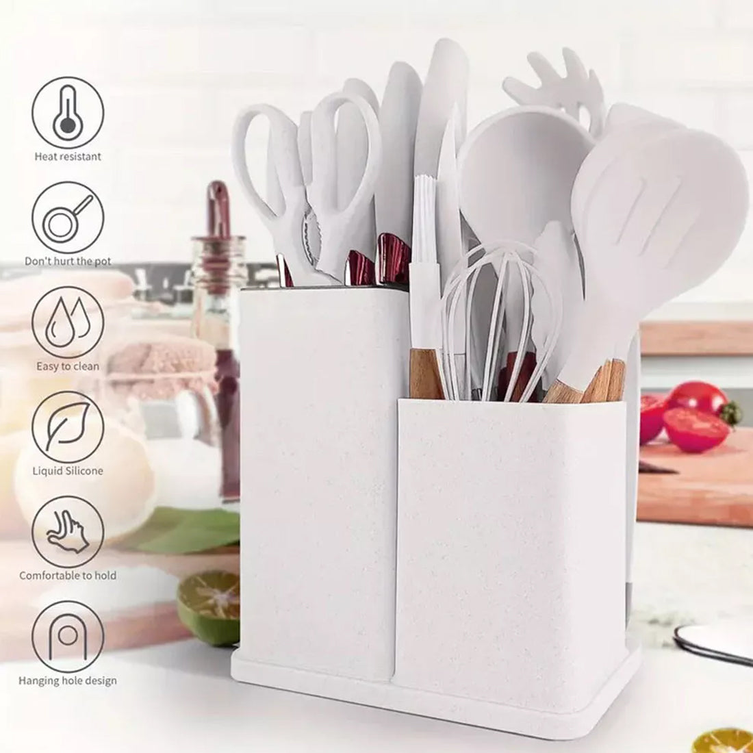 [vendor] 19pcs Set Non-Stick Silicone Kitchen Utensil Spatula