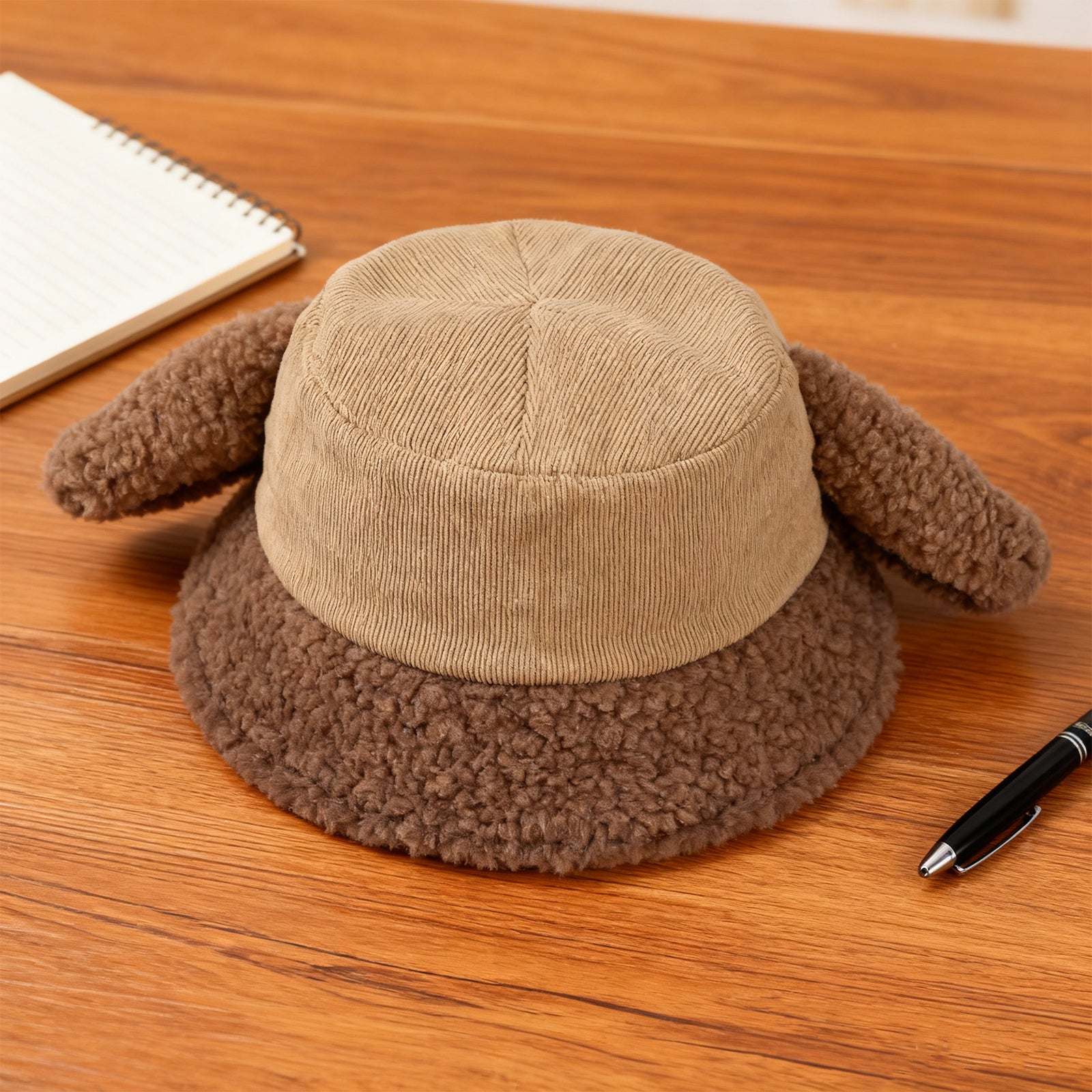 [vendor] Fashion Winter Bucket Hat-Dark Coffe