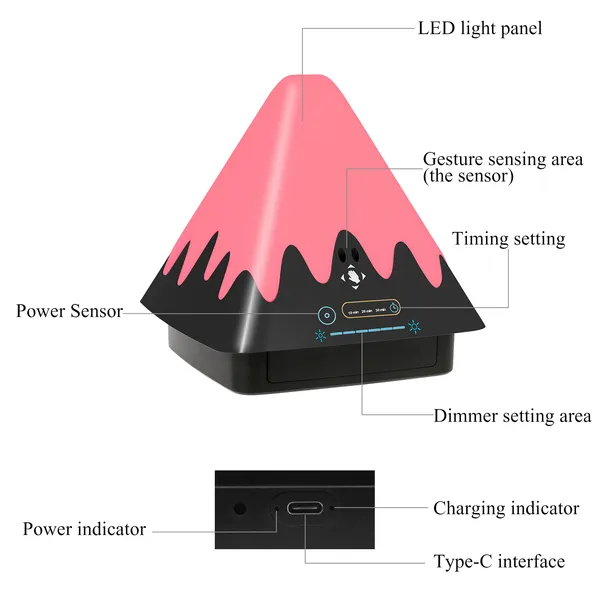 [vendor] Touch Control Night Light 8-Color Change 6 Level