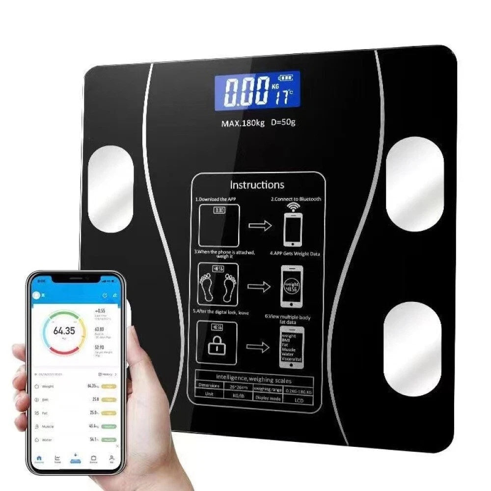 [vendor] Body Fat Scale 180 Kg Bluetooth Smart BMI Digital