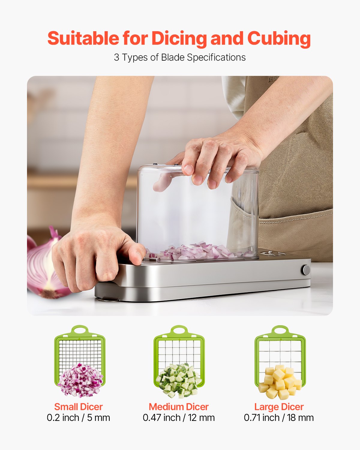 [vendor] Vegetable Chopper Food Veggie Cutter 3 Stainless Onion