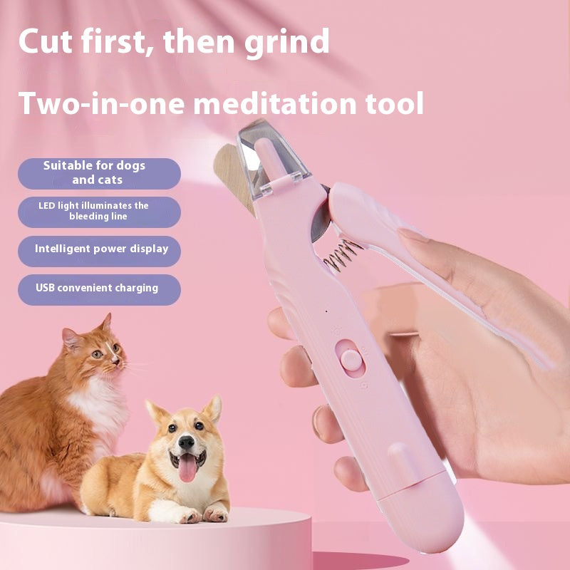 [vendor] 2 In 1 Pet Nail Clippers With Led Light Dog Cat Special Blood Line