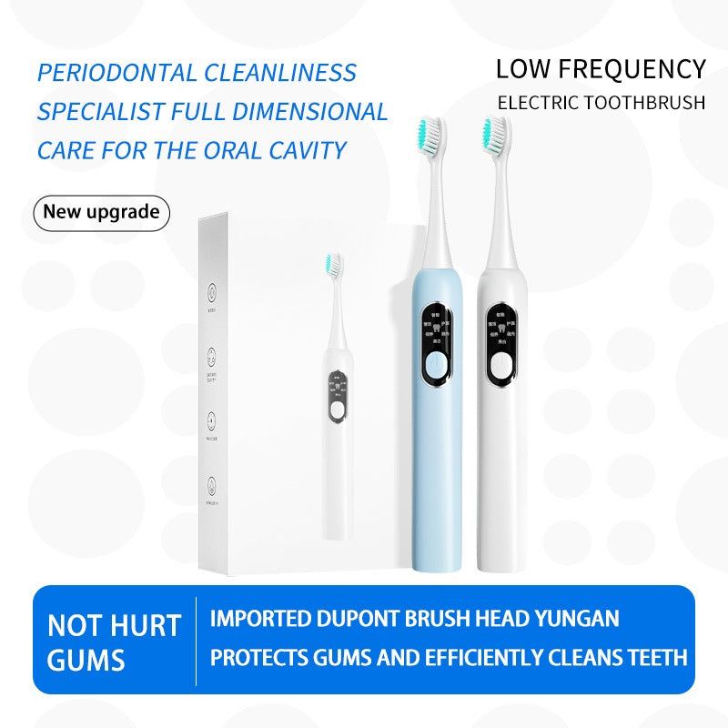 [vendor] White Low Frequency Electric Toothbrush-1pcs